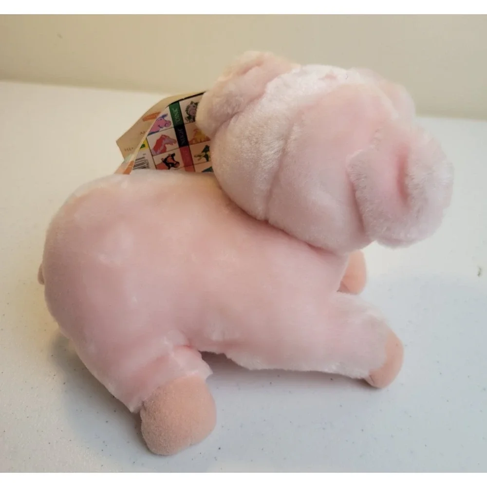 VTG Metacom Peeke Pig Talking Farmyard Plush Toy Squeeze Oink Pnk *Flaw no Sound